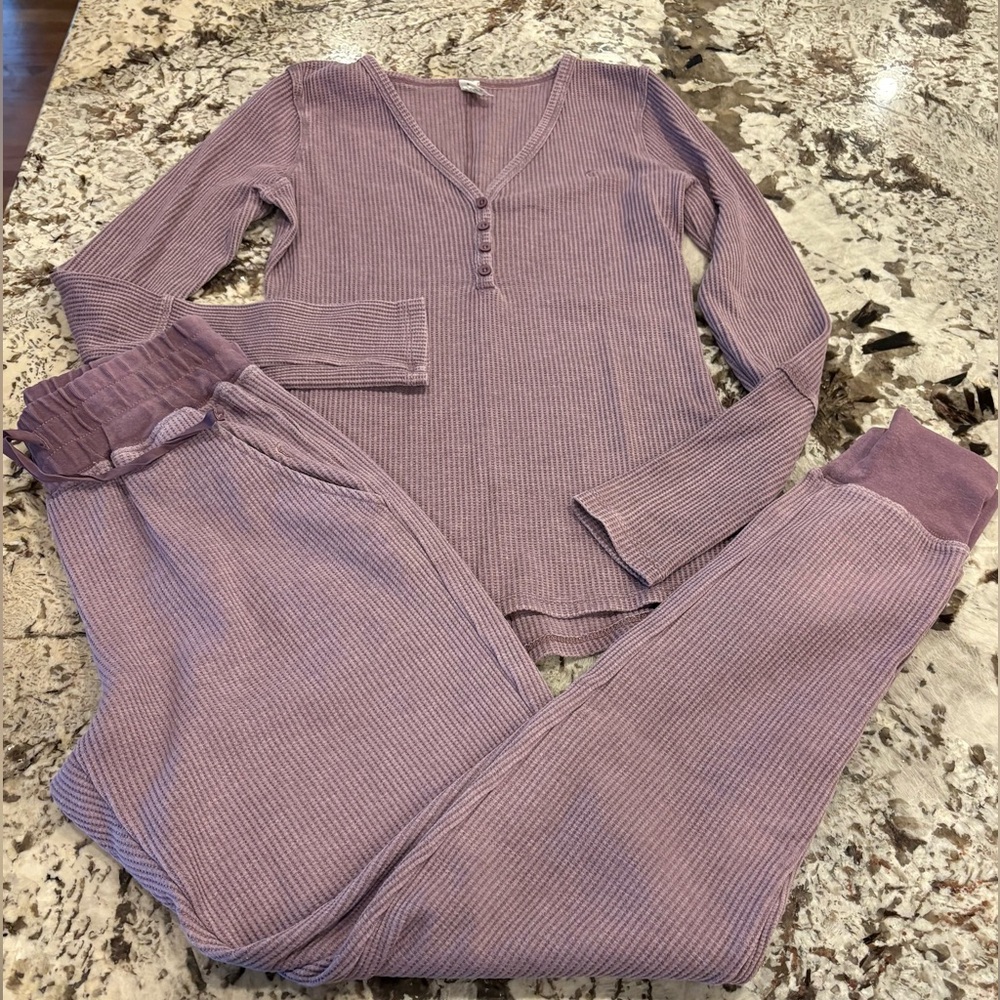 Zyia Active Lilac Don’t Wake Me Thermal Jogger Set